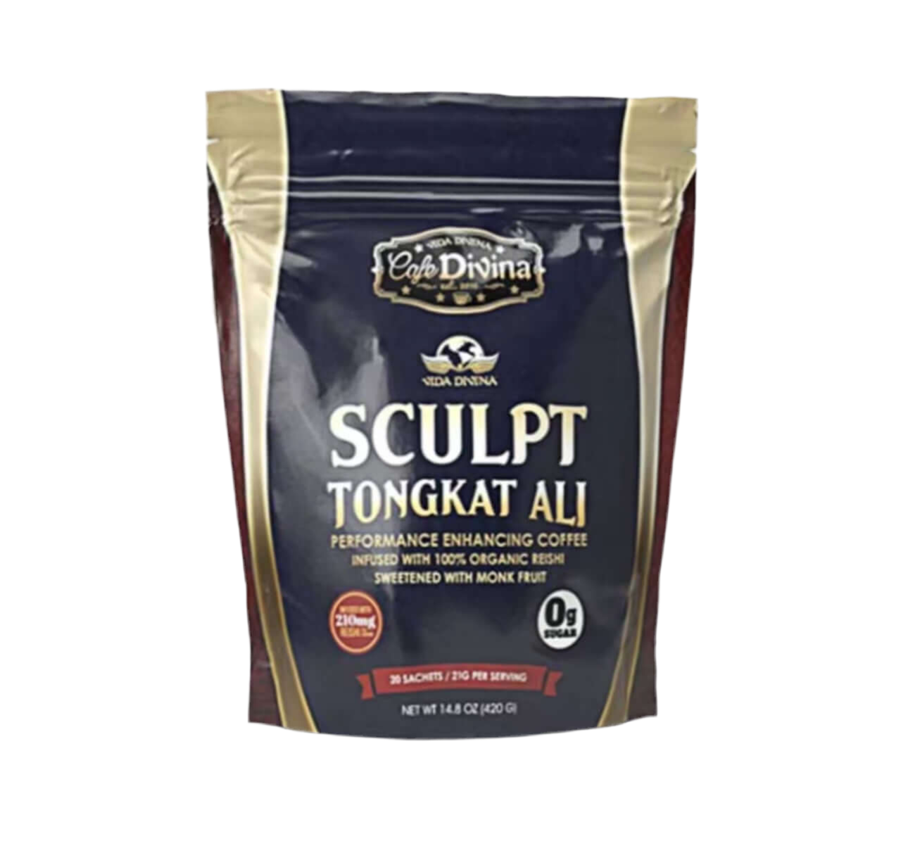 Vida Divina Sculpt Tongkat Ali – Instant Coffee with Herbal Extract & Reishi (20 Sachets)