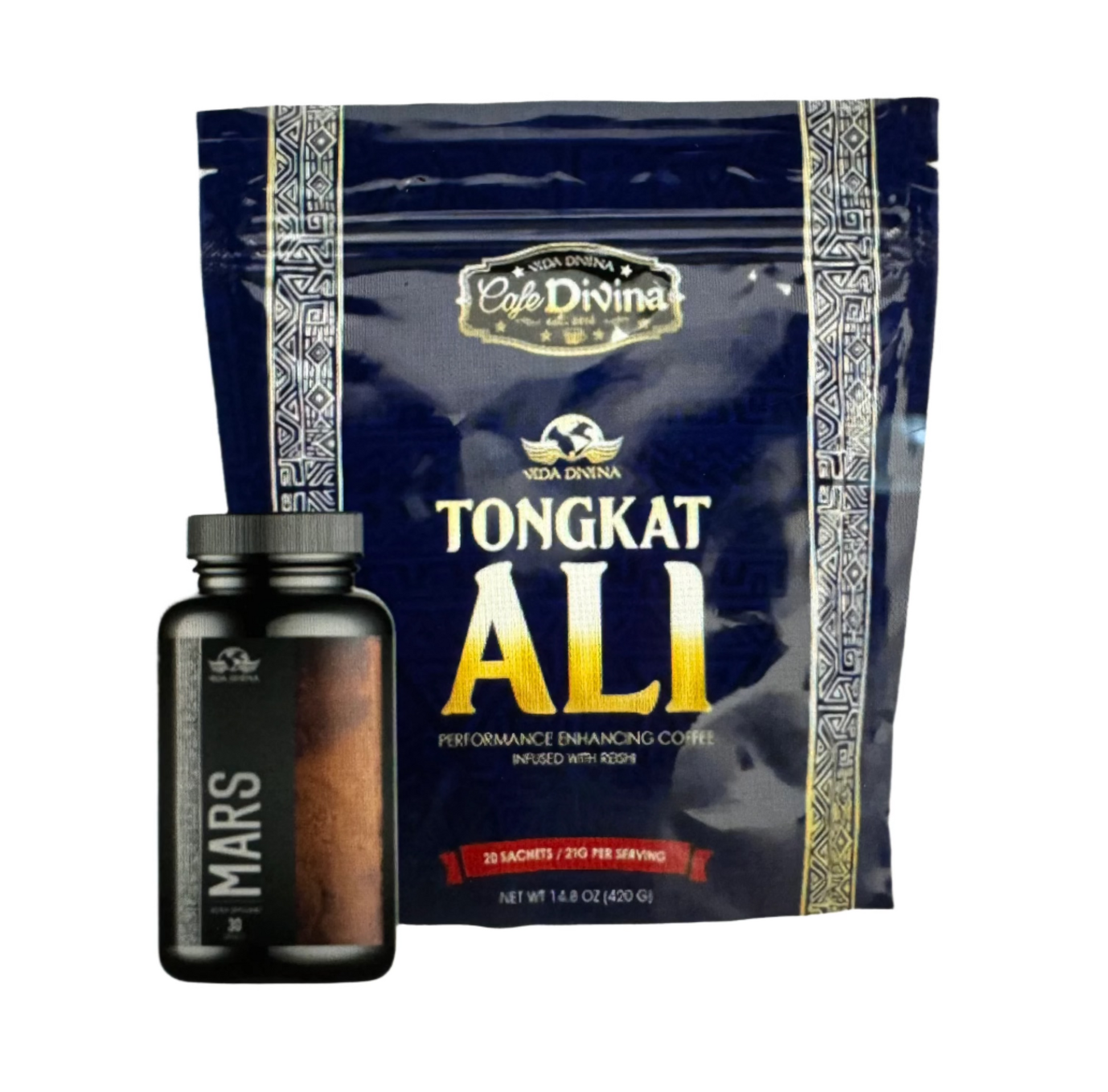Vida Divina Tongkat Ali Suplemento de Café y Marte