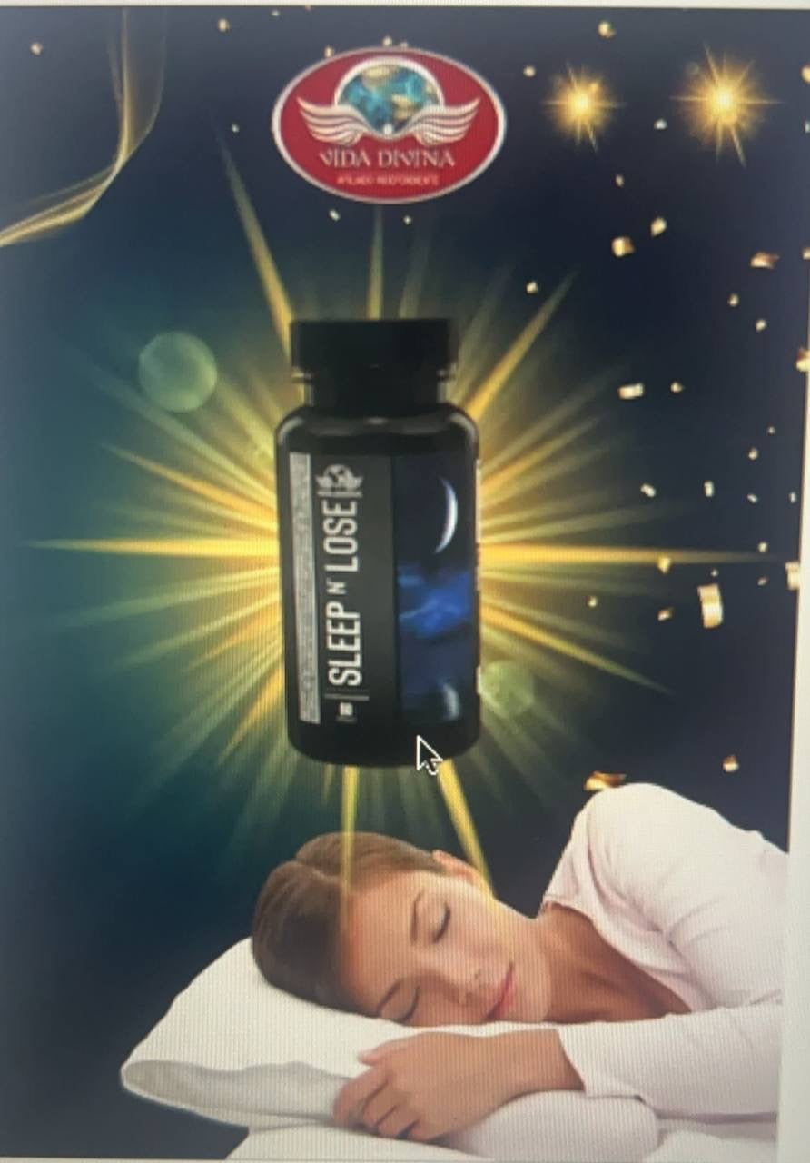 SLEEP N LOSE by VIDA DIVINA - natural supplement for better sleep quality and weight management.