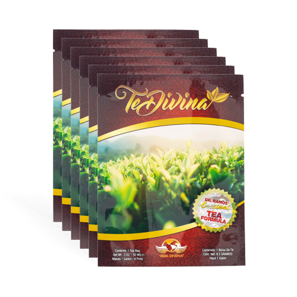 Combo - Té Divina Herbal Tea packaging showcasing 100% natural herbal infusion in an attractive design.