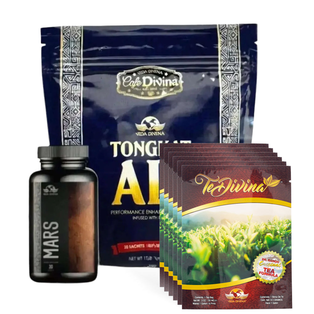 Vida Divina Tongkat Ali + Mars + Te Divina– Natural Daily Supplement Duo