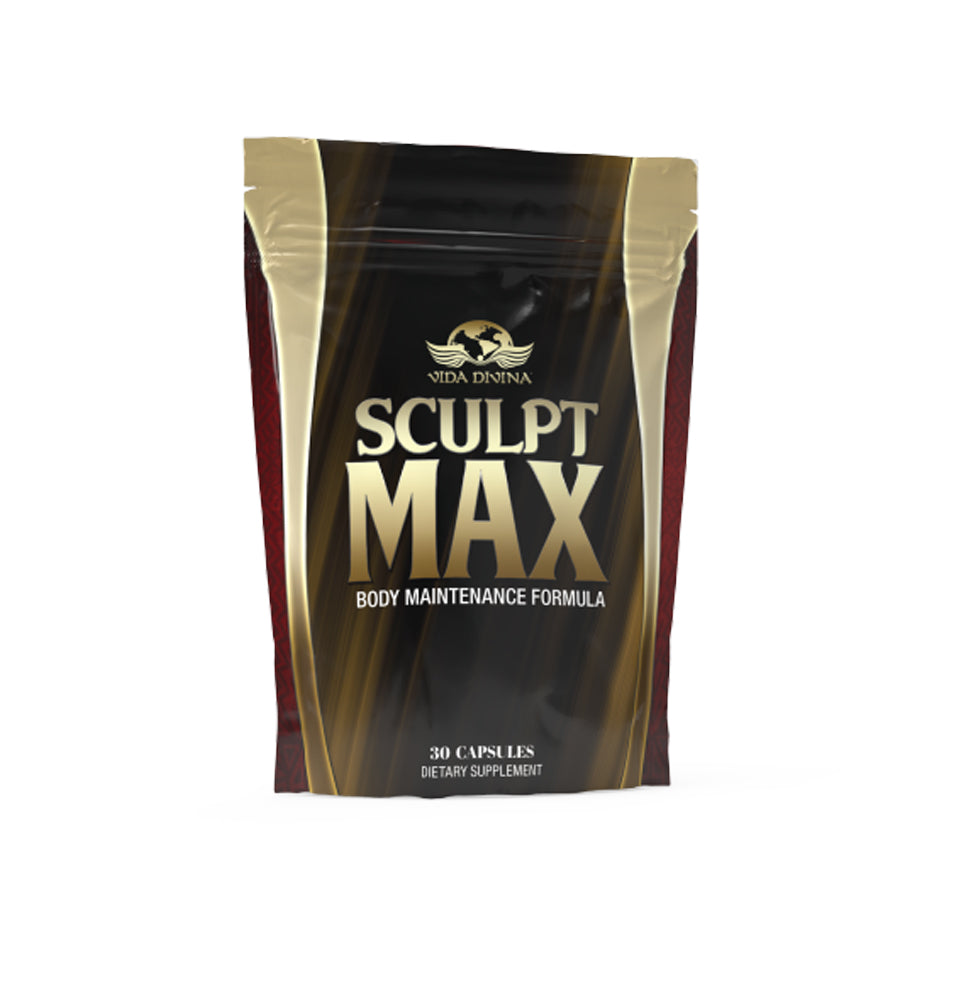 Envase del suplemento Vida Divina Sculpt Max.