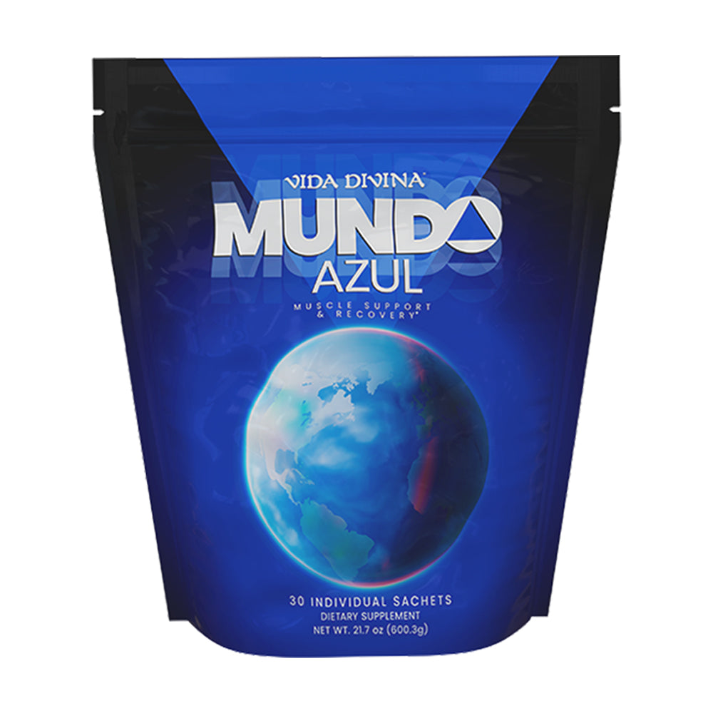Vida Divina Fitness Pack - Divina Tea, Mundo Azul Protein, Ripped Capsules - Detox, Muscle Recovery & Weight Support